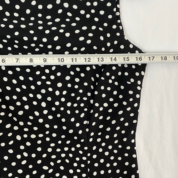 Dressbarn Polkadot Mini Dress Sleeveless Size 8 Black and White. - Picture 8 of 11